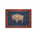 Wile E. Wood 20 x 14 in. Wyoming State Flag Wood Art FLWY-2014